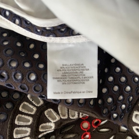 Tory Burch Embroidered Eyelet Pencil Skirt- 12 - Picture 10 of 13